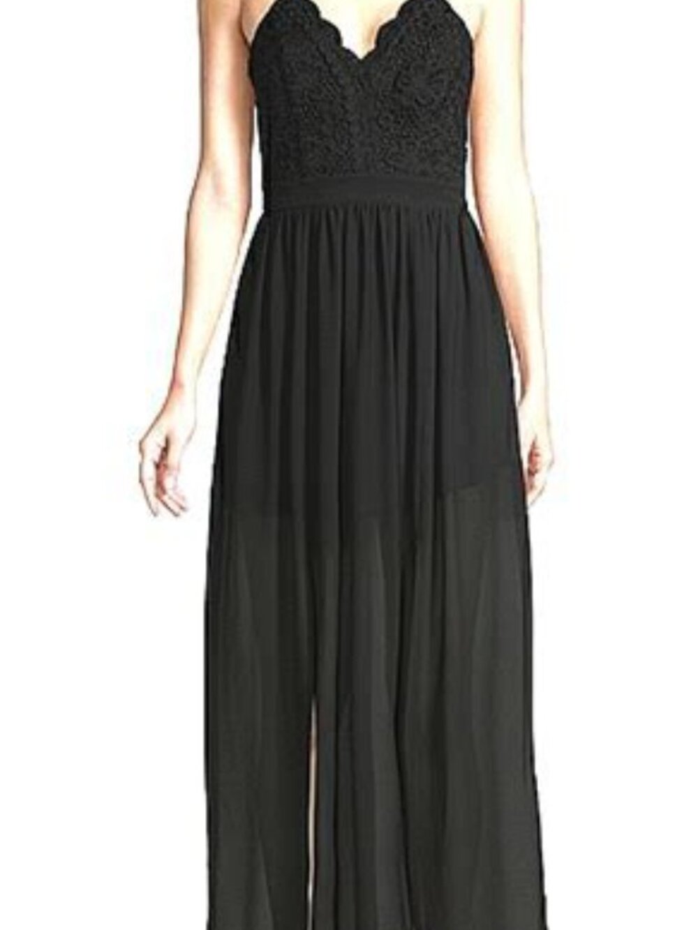 No Boundaries Lace Sheer Maxi Dress with Slits